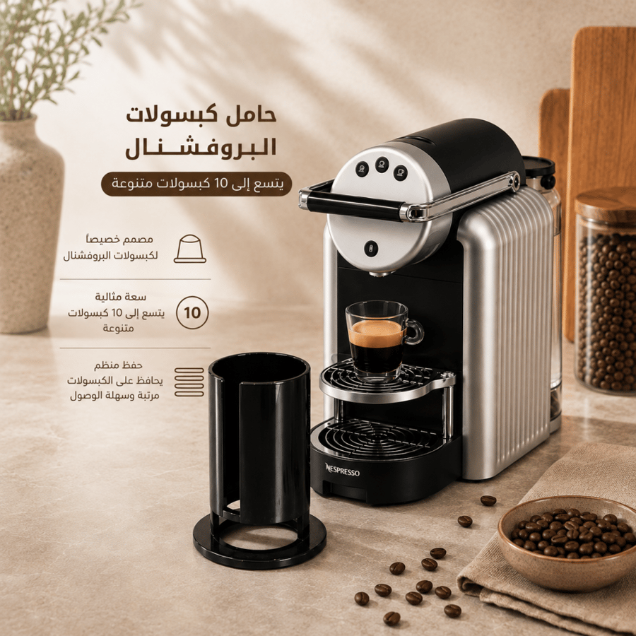 حامل كبسولات نسبريسو بروفيشينال يتسع الى 10 كبسولات