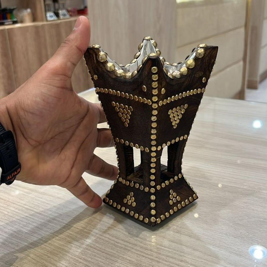 مبخرة حايلية صغيرة مقاس 17 سم قمور صغيره