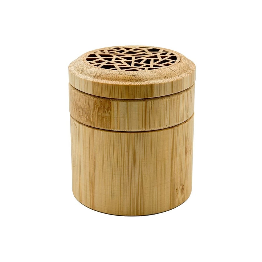 Smart round incense burner from bamboo stick