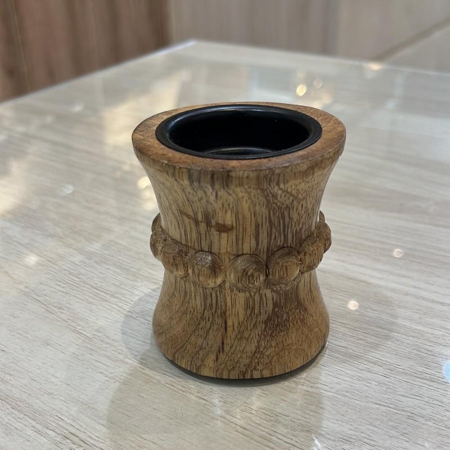 Indian incense holder with a prayer bead strap