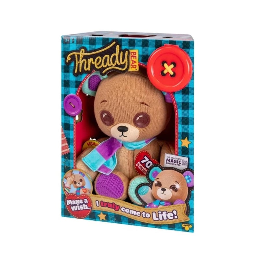 دب "ثريدي بير" (Thready Bear) - دمية دب مخملية (35 سم)