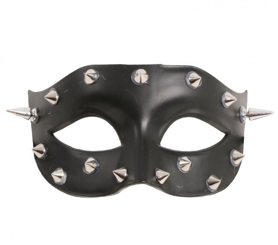 BLACK MASK WITH SILVER POINTS (12015)