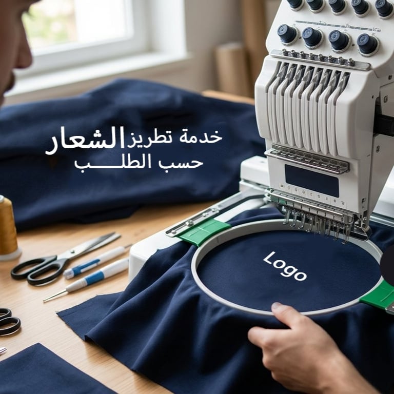 خدمة تطريز الشعار أو الاسم حسب الطلب