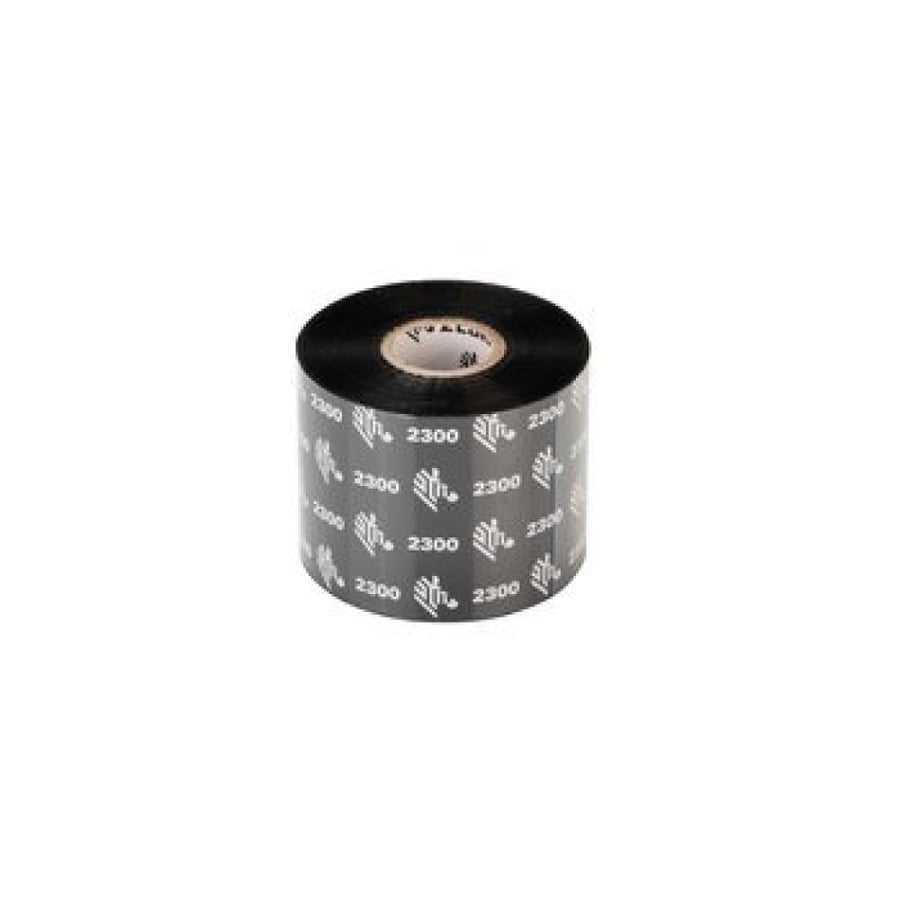 شريط حبر أصلي Zebra 2300 Original Wax Ribbon مقاس 40mm x 450m رقم الحبر 02300BK04045