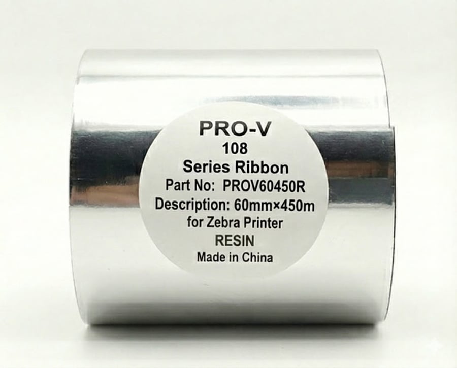 شريط حبر لطابعات الباركود PRO-V 60mm x 450m واكس/ريزن (Wax/Resin) Barcode Ribbon