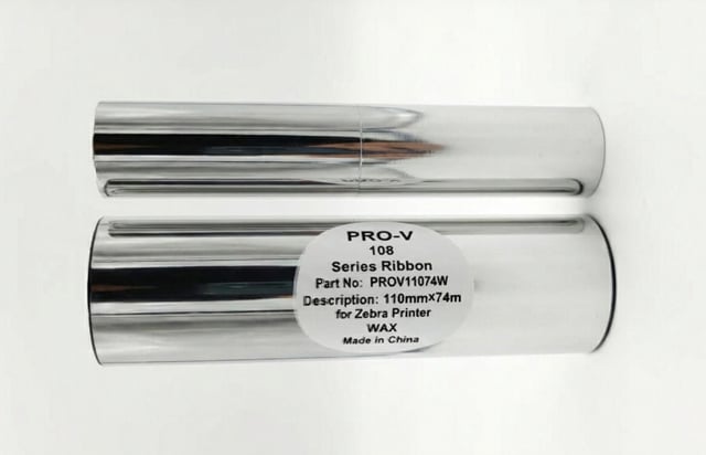شريط حبر لطابعات الباركود PRO-V 110mm x 74m واكس/ريزن (Wax/Resin) Barcode Ribbon