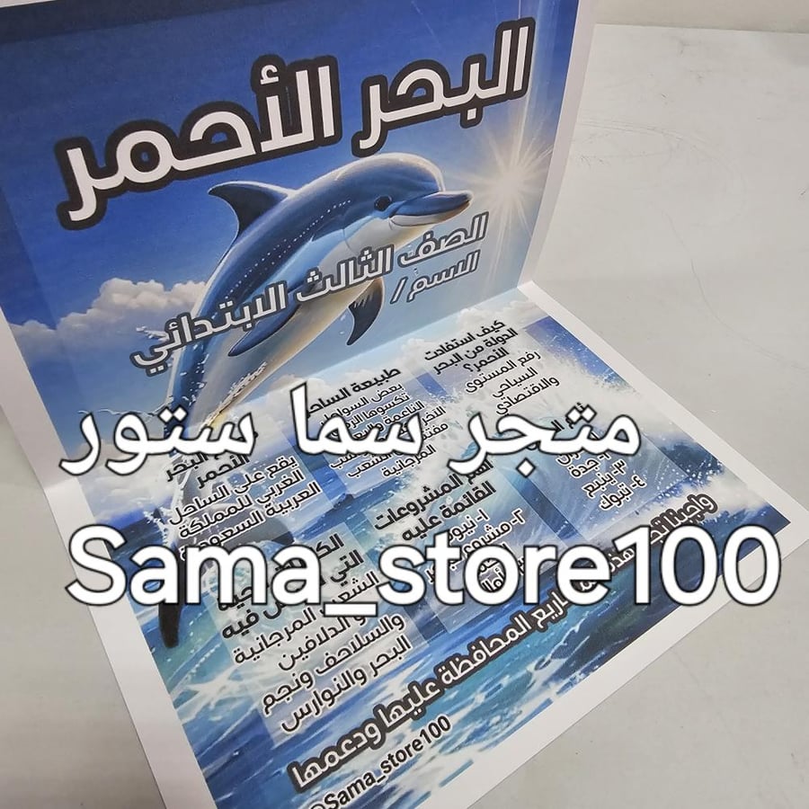 مشروع البحر الأحمر وحدة البحار والمحيطات لغتي ثالث ابتدائي