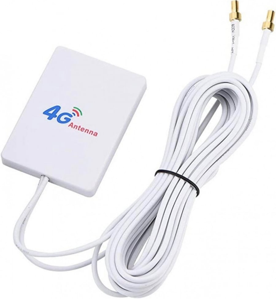 وصلة هوائي بتقنية ميمو 28dbi TS9 ثنائية للكسب العالي 4G/3G LTE، لتقوية الارسال للراوتر المحمول لموديل Hua-Wei E398/E3276/E392(TS9)
