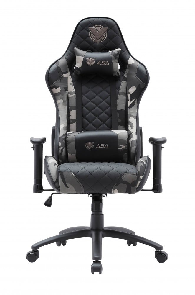 ASA Diamond Gaming Chair - Army Grey Fabric