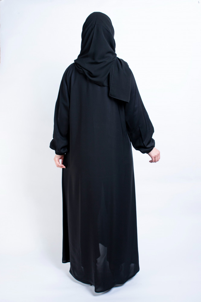 عبايه كم مطاط  سادة متوفرة بالعديد من المقاسات - 4 دفعات