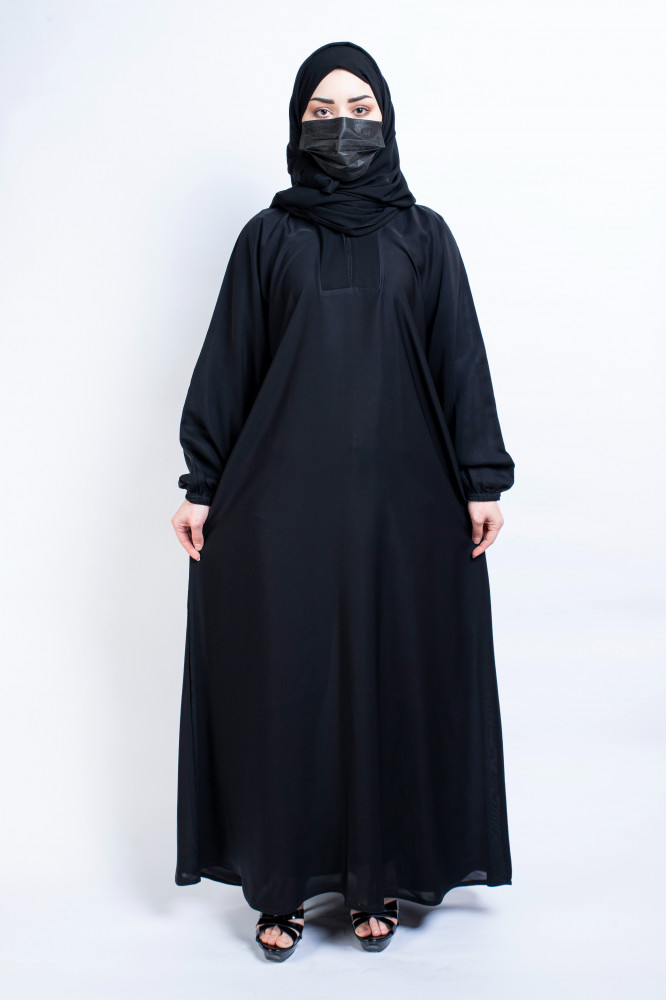 عبايه كم مطاط  سادة متوفرة بالعديد من المقاسات - 4 دفعات