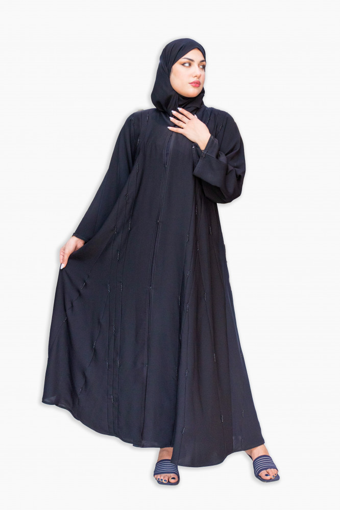 عباية lavania مزينة بشغل اليد  بلون  الاسود لاكثر اطلالة 11255