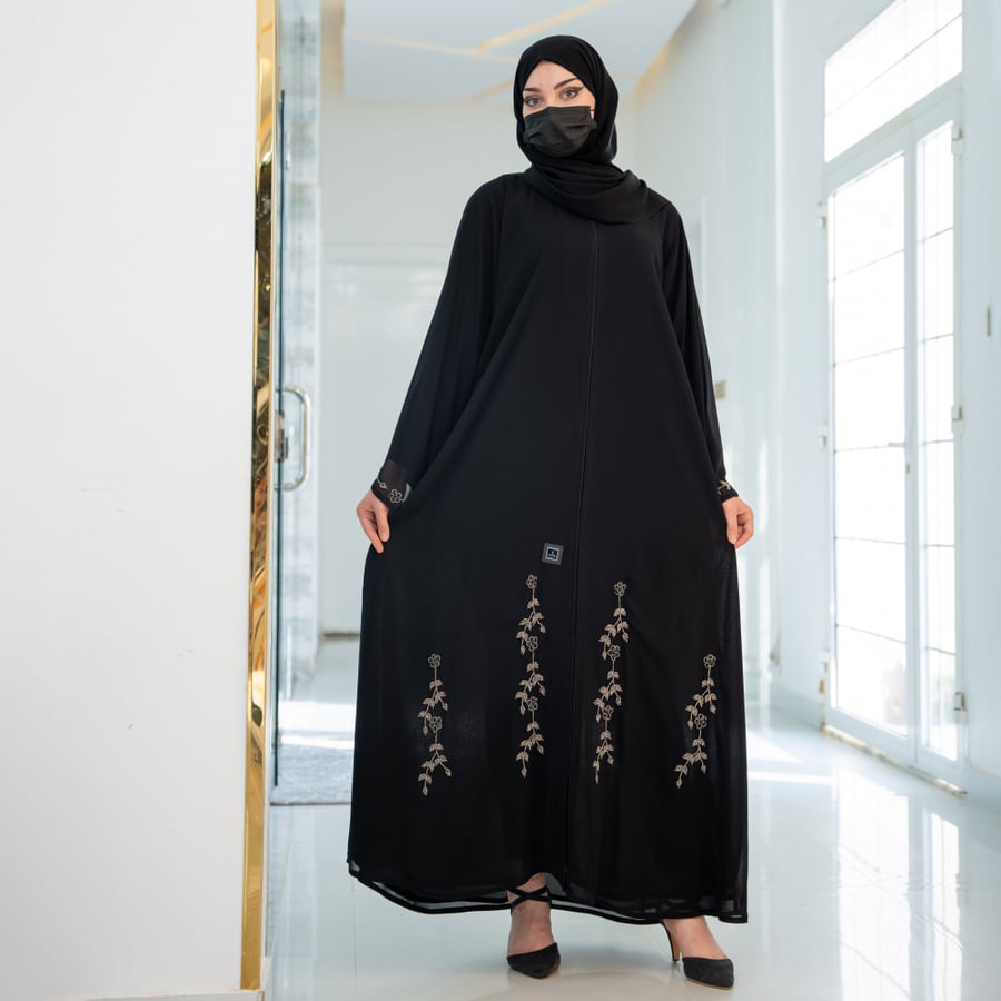 Lavania abaya, two layers decorated with Shak work, for a more elegant look 11292