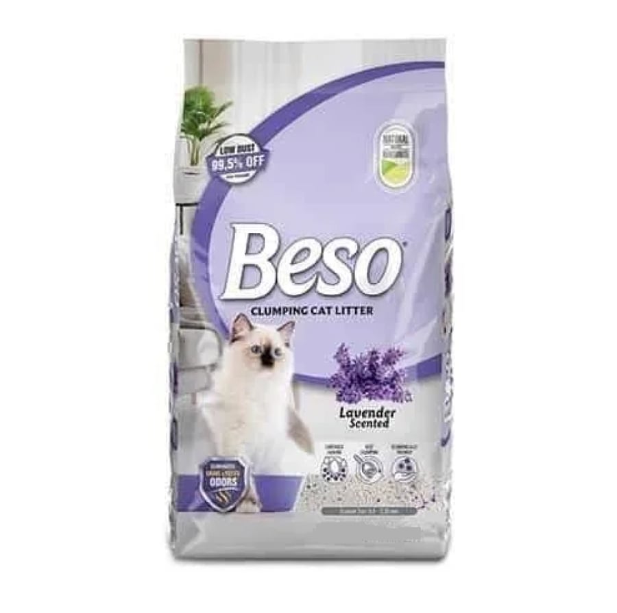 Scented cat sand from Biso with lavender scent 5 liters