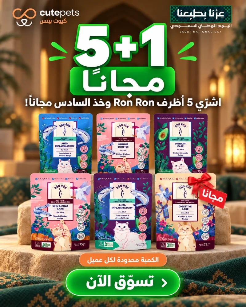 بكج رون رون  6 اظرف ميكس  للقطط البالغه