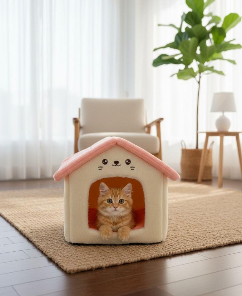 A luxurious cat cottage or house, various colors
