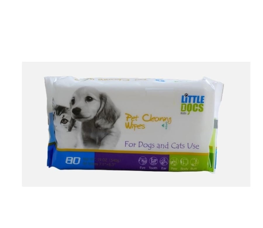 Sanitized, scented, and moist tissues, 80 tissues for cats and dogs, 3 mixed scents