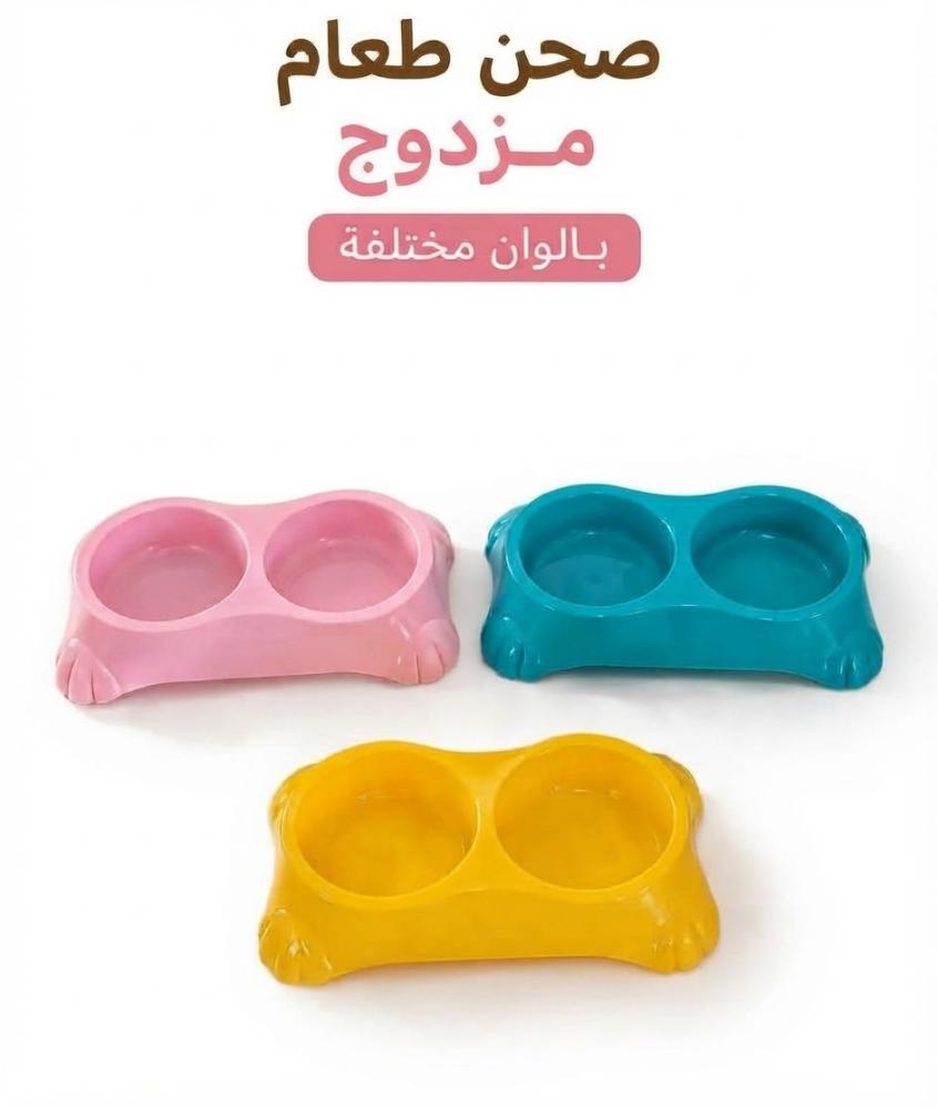 صحن اكل بلاستيك مزدوج الوان متعدده موديل 1463-1464