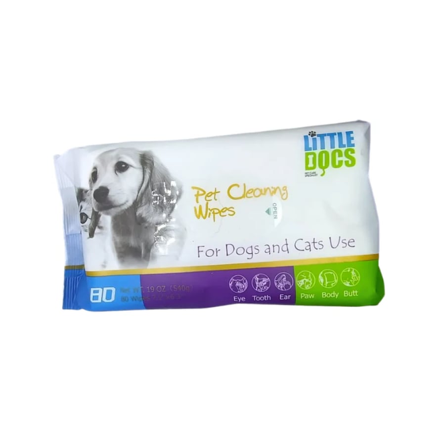 Sanitized, scented, and moist tissues, 80 tissues for cats and dogs, 3 mixed scents