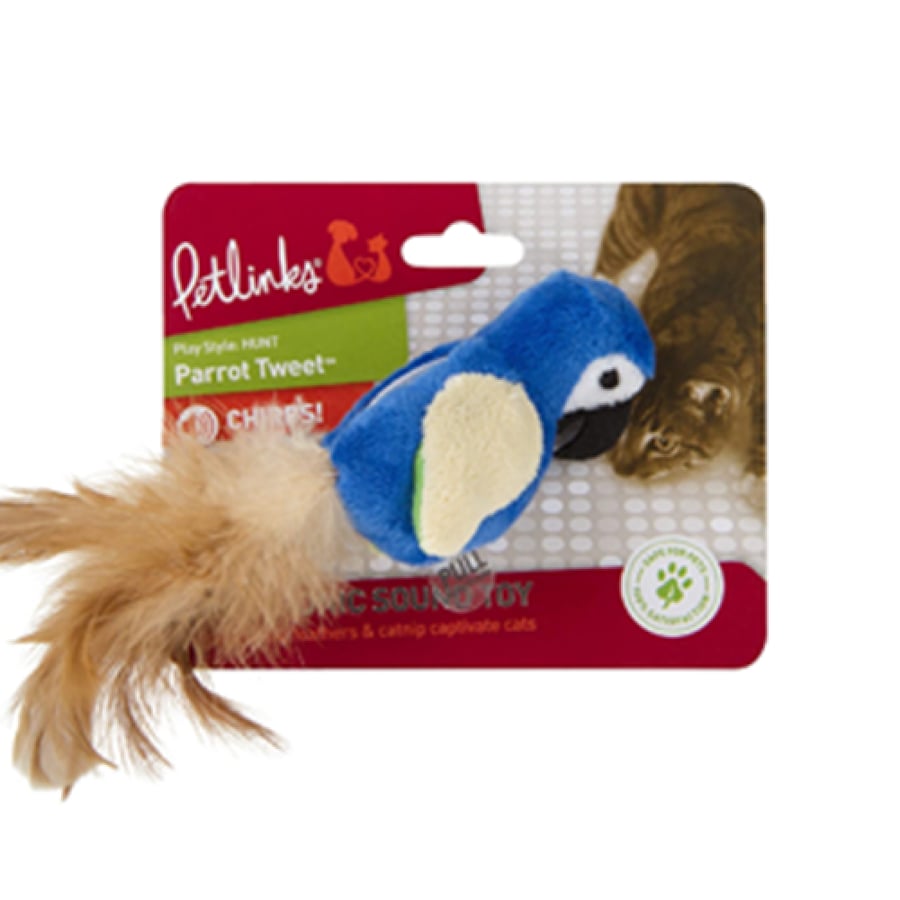 BeetleNex parrot chirp cat toy