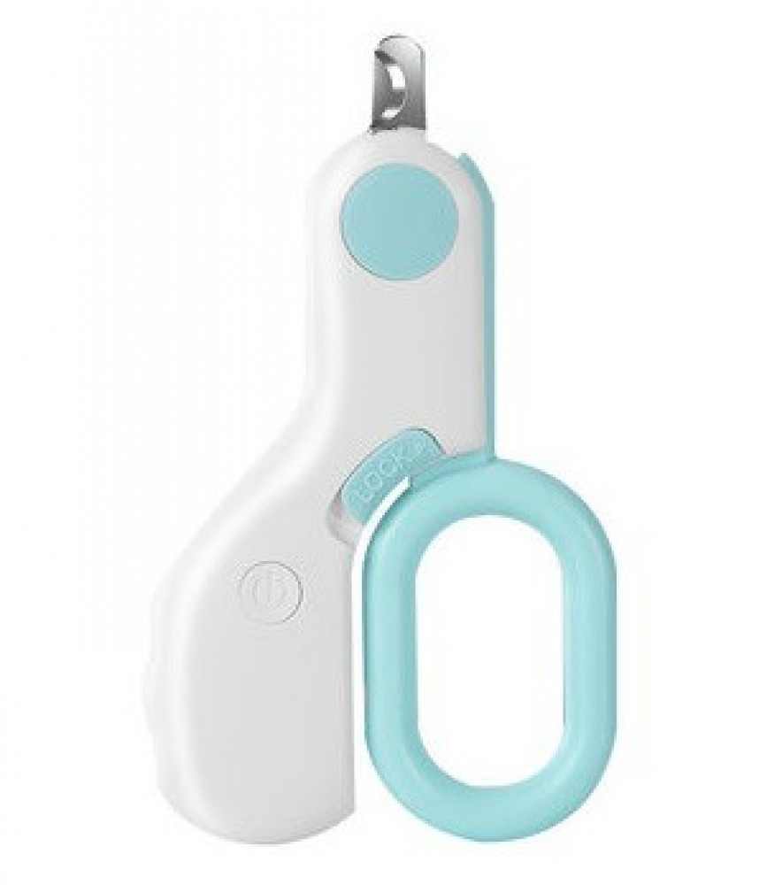 Small green nail clipper with light