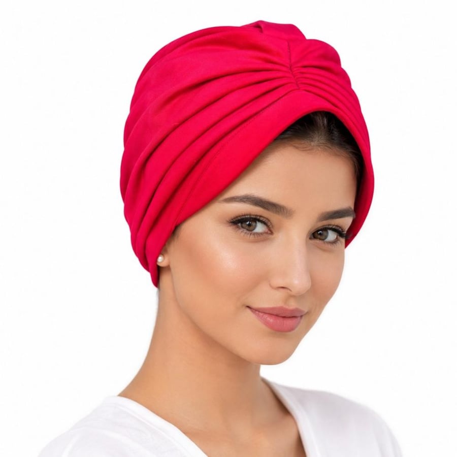 توربان أحمر قطن 4