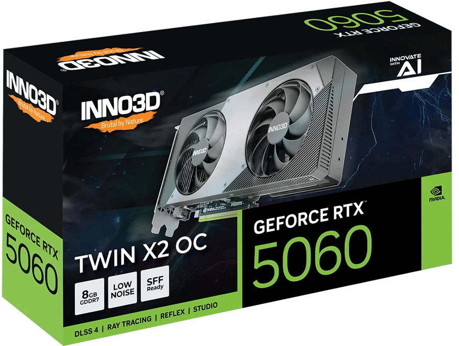 كرت شاشة INNO3D RTX 5060 8GB TWIN X2