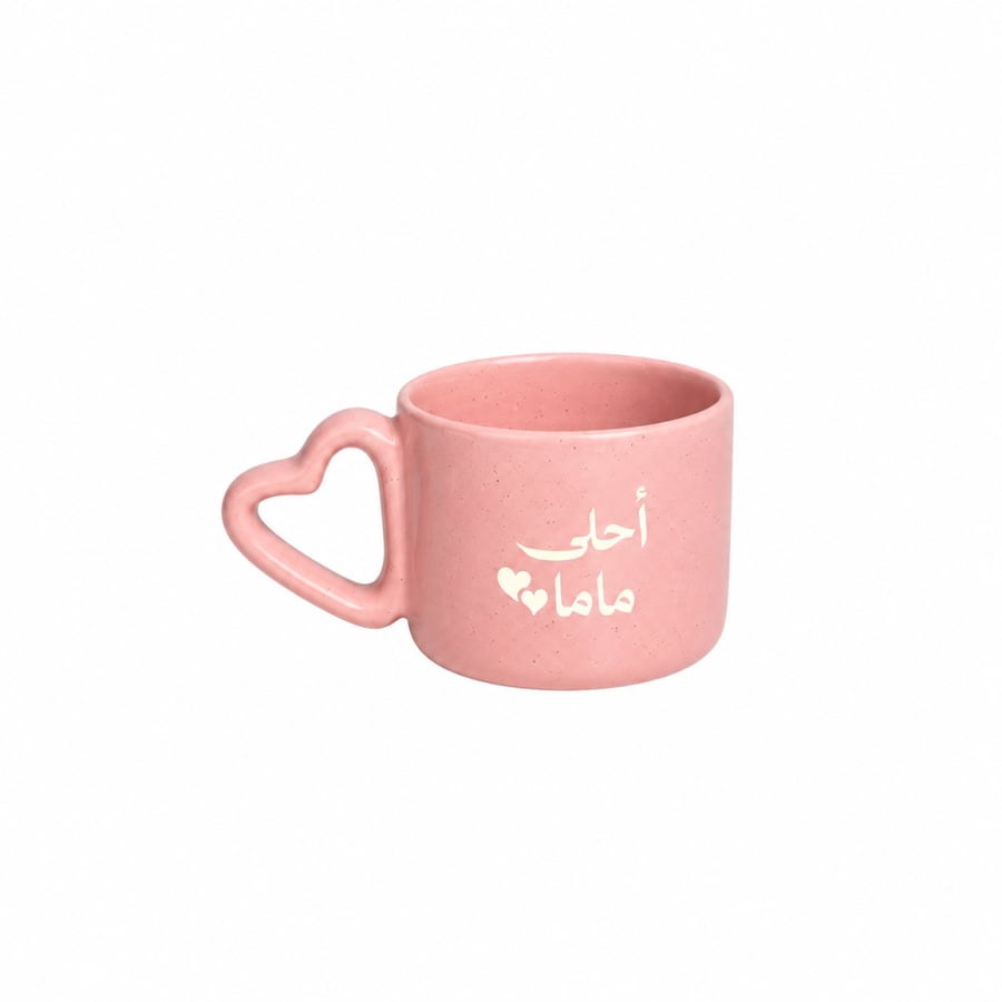 كوب أحلى ماما وردي