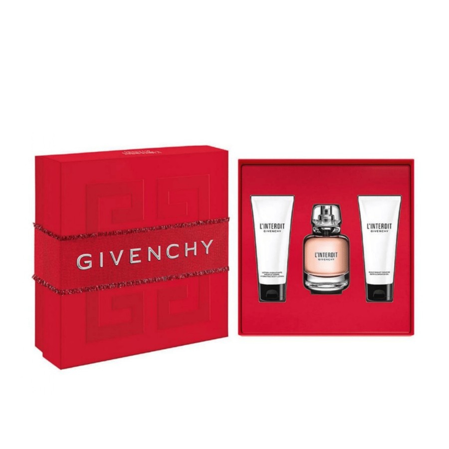 مجموعة جيفنشي لانترديت او دي بارفان (عطر 80ملي + جل استحمام 75ملي + كريم جسم 75ملي)