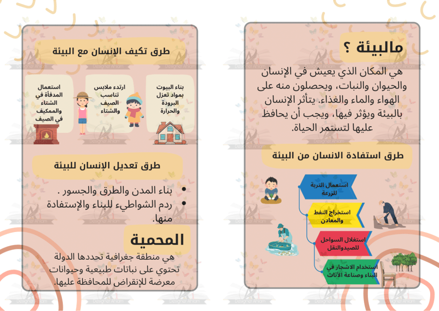 مطوية البيئة رابع ابتدائي