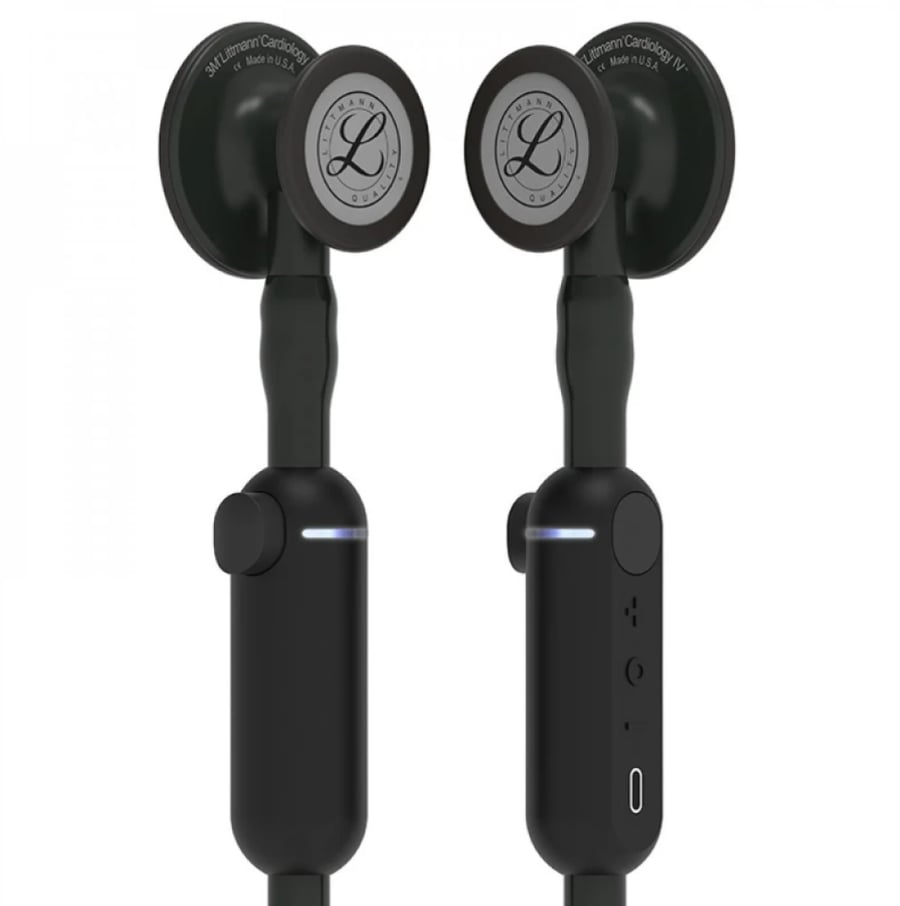 سماعة الطبيب الرقمية 8490 3M Littmann Core باللون الأسود