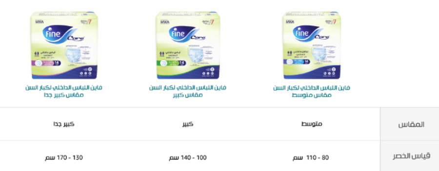 حفائض فاين كير كلوت