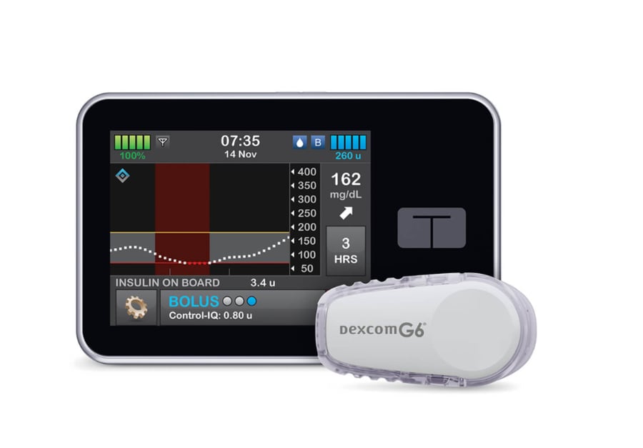 مضخة الأنسولين Tandem t:slim X2 بتقنية Basal-IQ