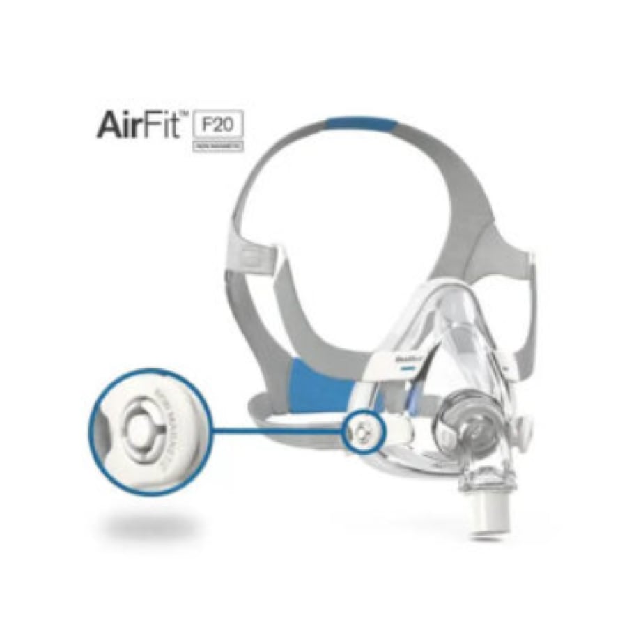 كمام سيباب من السيلكون من رزمد  AirFit F20 ResMed CPAP