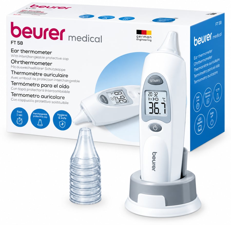 مقياس حرارة الأذن بالأشعة تحت الحمراء BEURER FT58