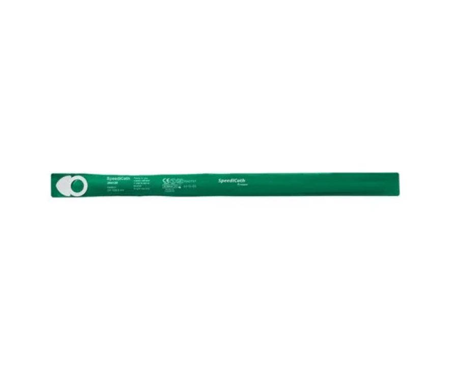 مقاس 10 / 28410 قسطرة مغطاة بمادة مزلقة جاهزة مع المحلول المزلق جمع البول رجالي Coloplast Speedicath compact