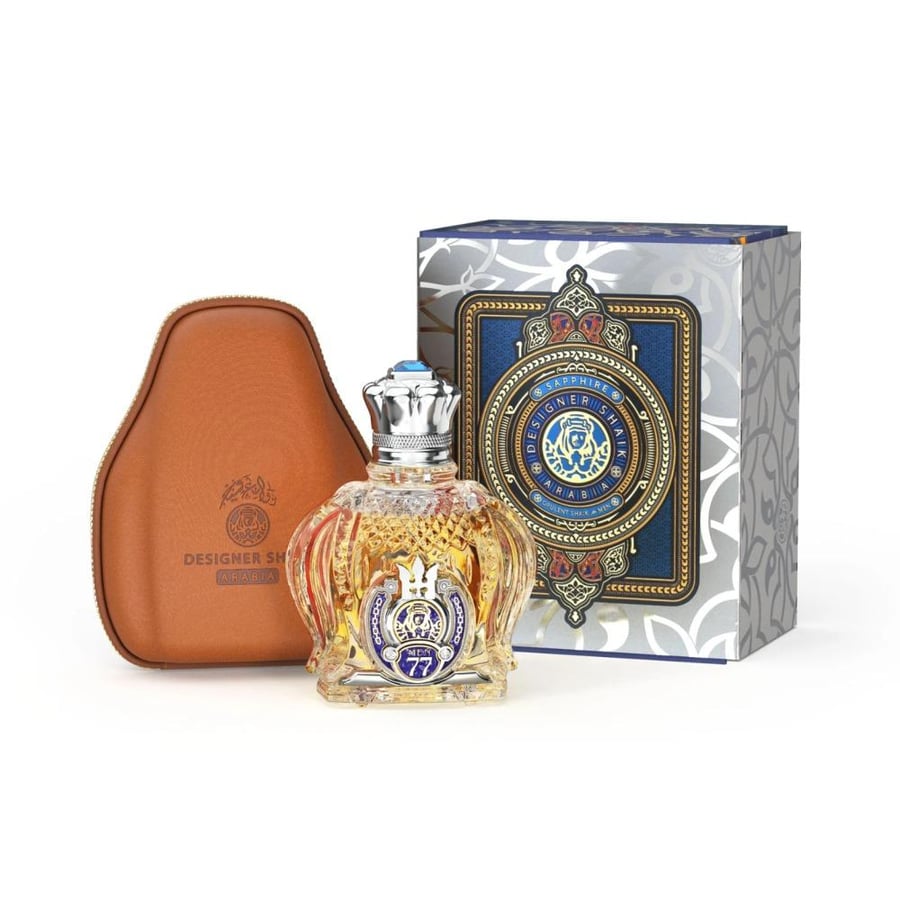عطر الشيخ أوبيولينت 77  للرجال او دي بارفيوم 100 ملOpulent Blue No. 77 by Sheikh for men - Eau de Parfum, 100 ml