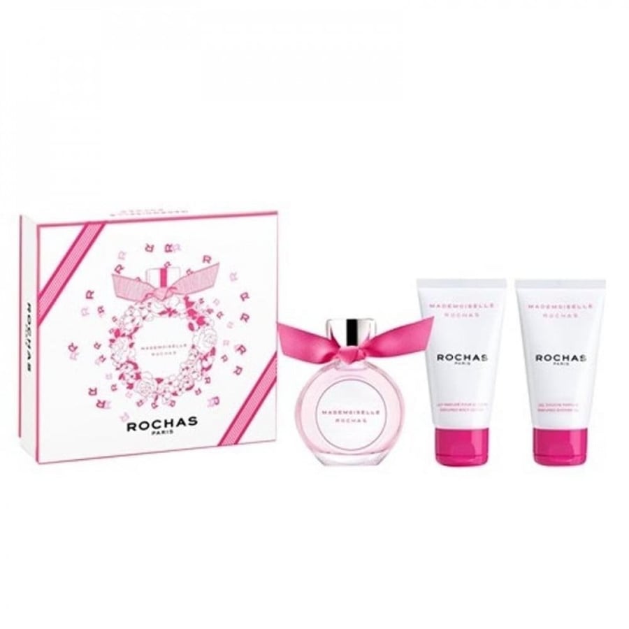 طقم روشاس مدموازيل روشاس او دو تواليت (عطر 50مل+بودي لوشن 50مل+شاور جل50مل)
