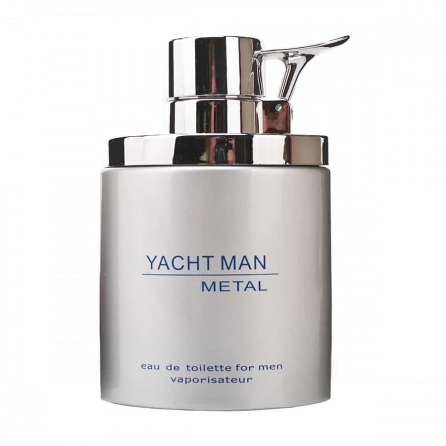 عطر يخت مان ميتال الفضي او دو تواليت 100ملYacht Man Metal Silver Eau de Toilette 100ml