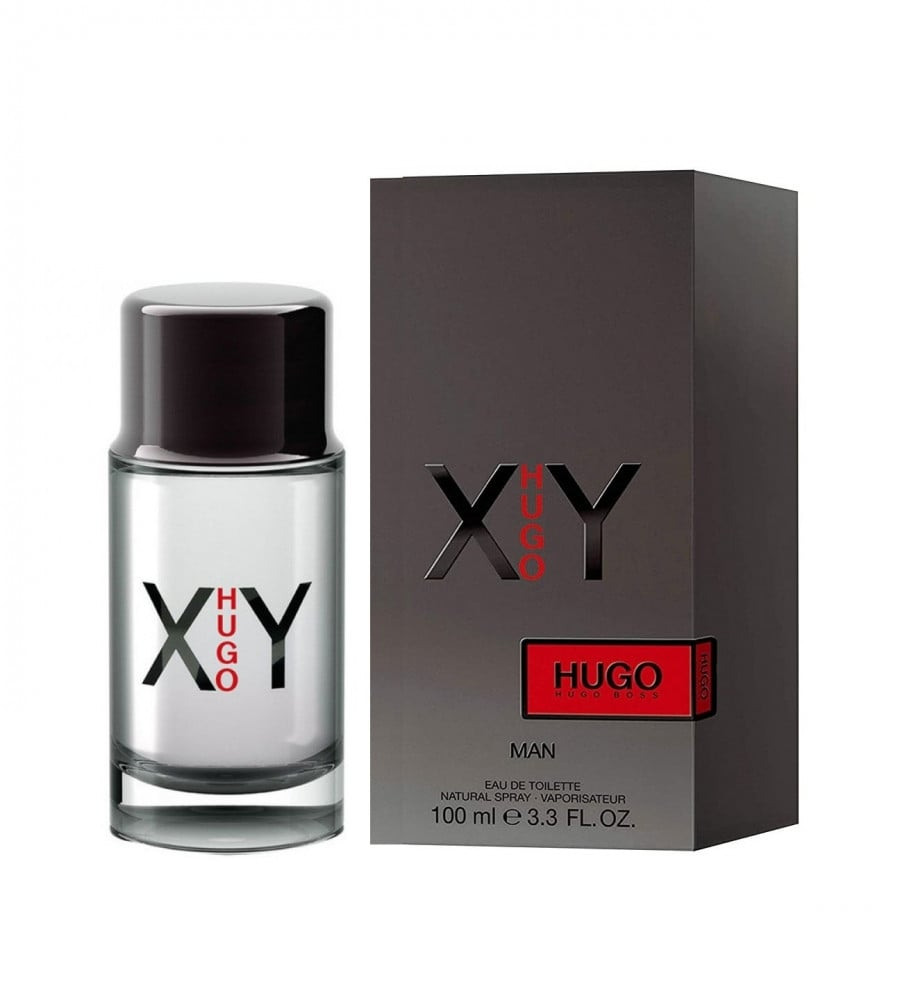عطر هوغو بوس اكس واي الاسود الرجالي تواليت 100ملHugo Boss XY Black perfume for men, Eau de Toilette, 100ml
