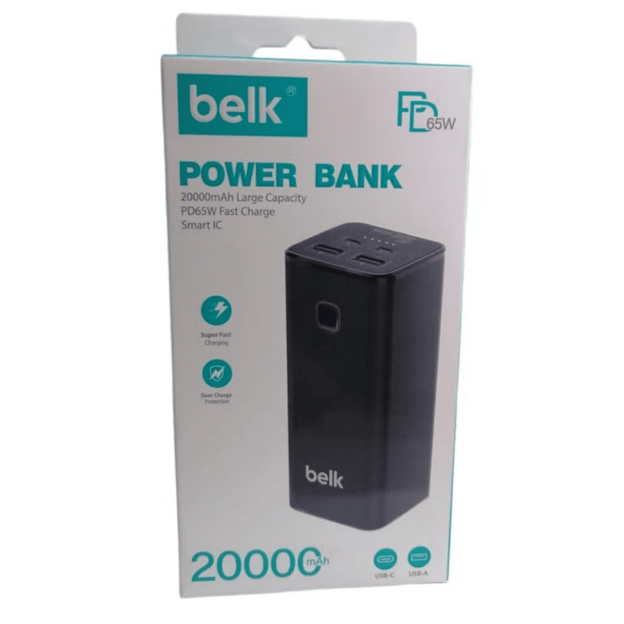 بيلك باور بانك 20000 مللي أمبير – 65 واط Belk Power Bank 20000mAh – 65W