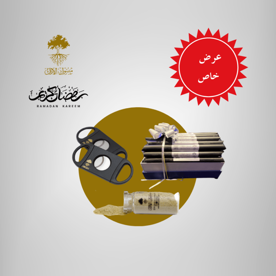 عرض خاص - شامل ضريبة القيمة المضافة -طبق سواك حنش عدد 50 + مقص للسواك + بودرة مسواك