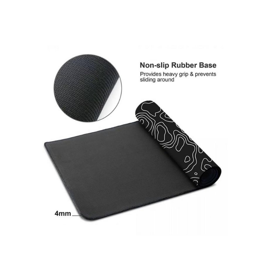 Mouse pad with black camouflage design, large professional mouse pad