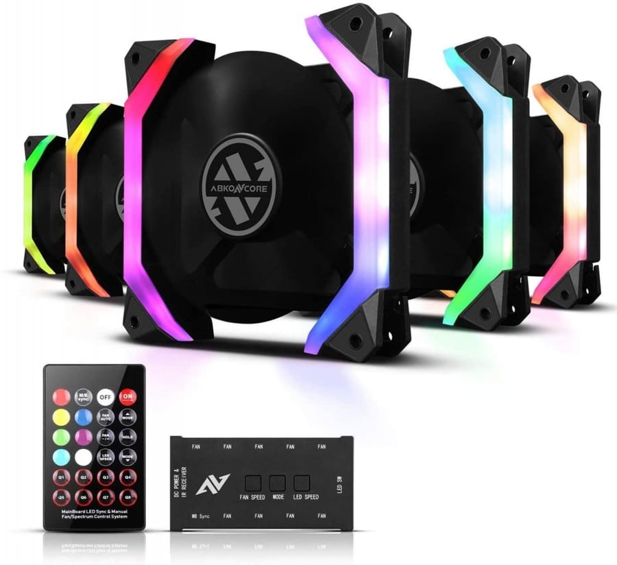 مراوح ABKONCORE SP120 RGB (5 قطع) – تصميم مبتكر وأداء تبريد متميز