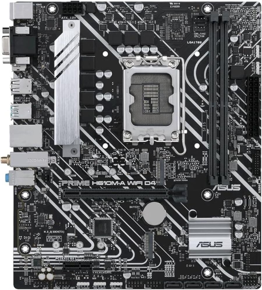 لوحة أم ASUS PRIME H610M-A WIFI D4 – أداء قوي ودعم Wi-Fi لمعالجات Intel LGA 1700