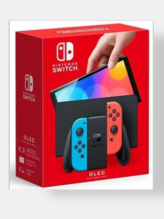 جهاز تحكم نينتندو سويتش أوليد يد تحكم أزرق نيون وأحمر- NINTENDO-SWITCH-OLED