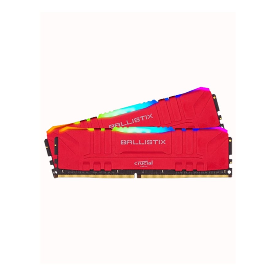 Crucial Ballistix RGB 16GB Kit (2 x 8GB) DDR4-3200 Desktop Gaming Memory (Red)