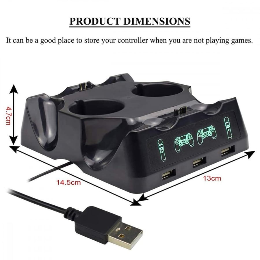 قاعده كنترول و في ار سوني 4 - NEWBULL CHARGING DOCK STATION FOR PS VR MOVE PS4