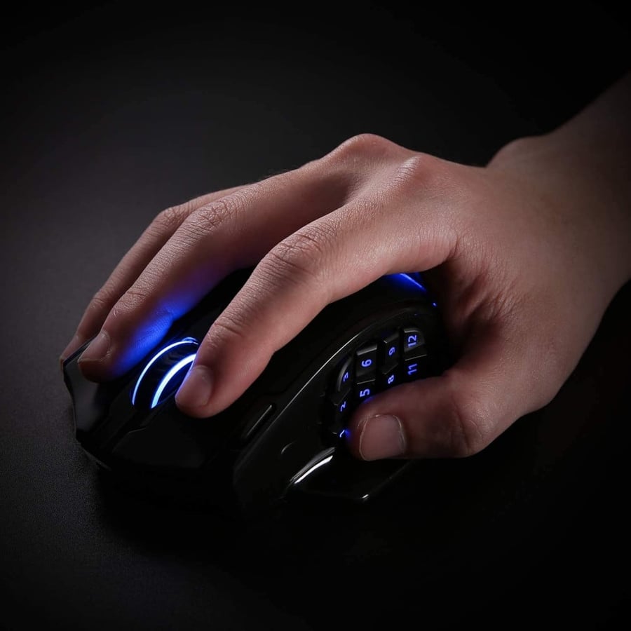 ماوس Redragon M913 Black - دقة 16,000 DPI واتصال بلوتوث مع إضاءة RGB