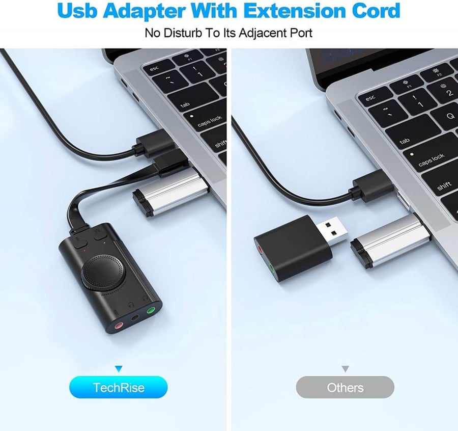 كرت صوت USB TechRise External Stereo – تحسين صوت بسيط وفعّال